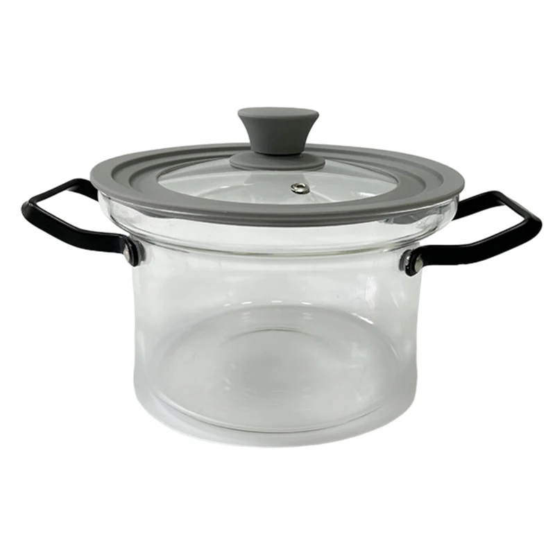 Universal Silicone Flat Cooking Lid Tempered Glass Sauce Pans Pot Cover for 28/30/32cm Cookware Kitchen Kitchen Accessories