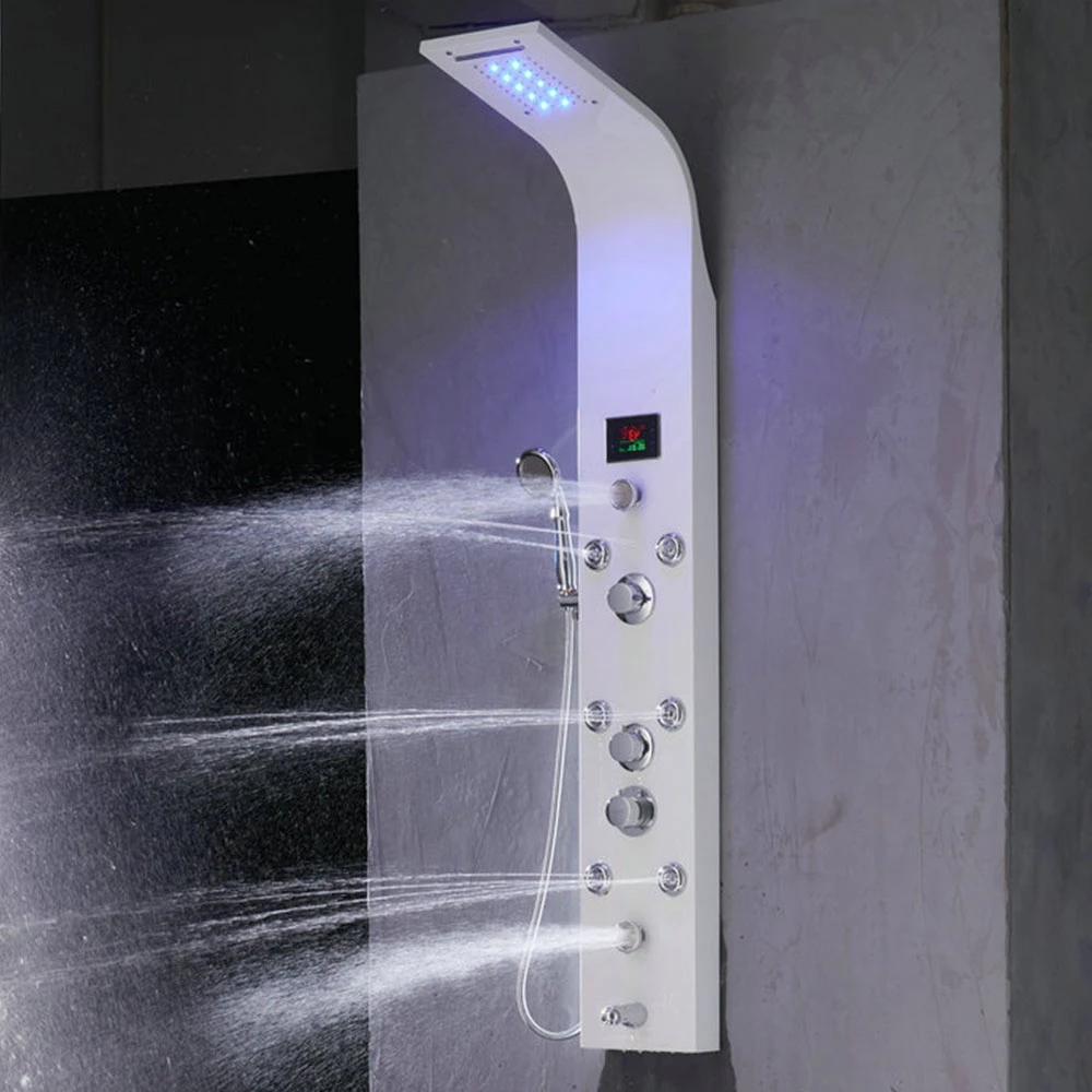 Смеситель для душа и ванны, многофункциональный настенный кран из нержавеющей стали для спа