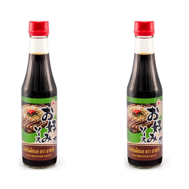 Little Sour And Little Sweet Taste Japanese Okonomi Sauce 300ml in Glass Bottle Packaging Premium Pizza Sauce