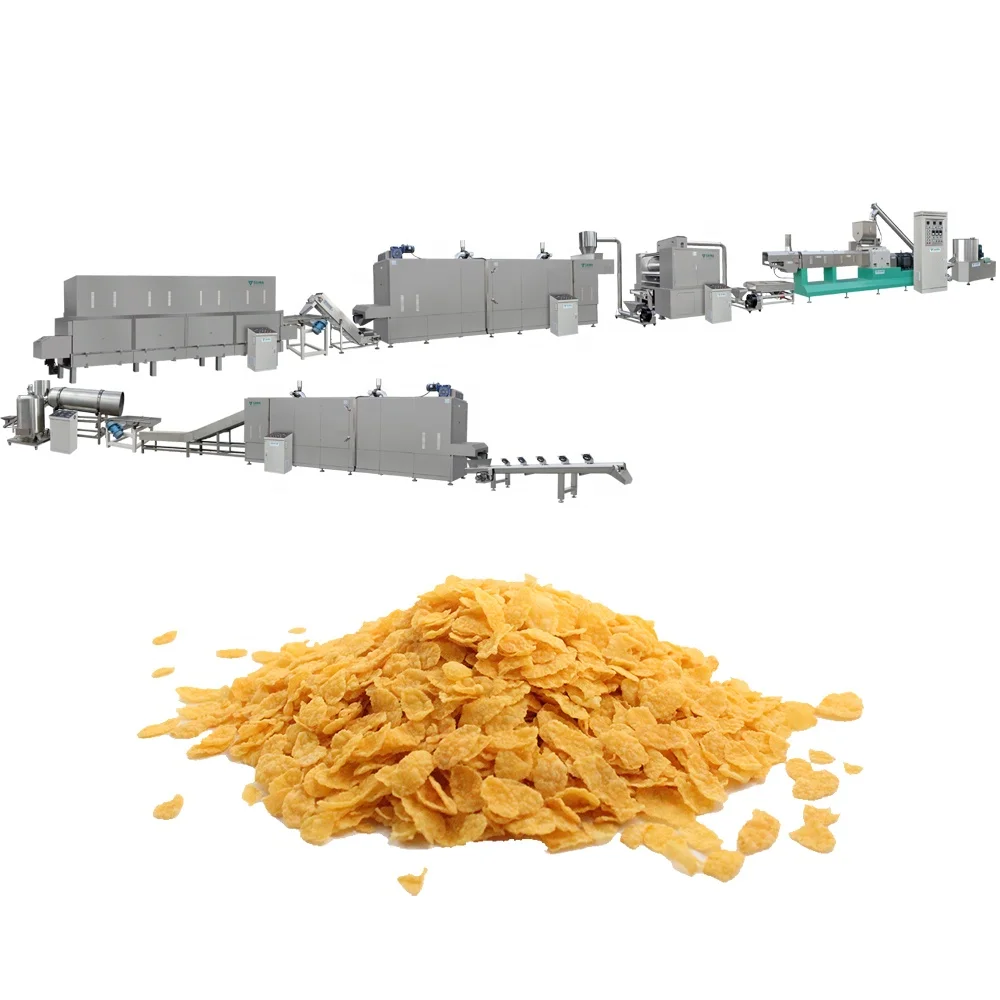 China Corn flakes puffing machine production line price extrusion snack food process line