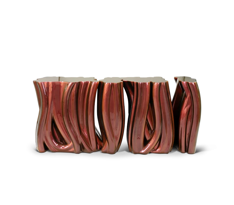 Contemporary faux marble console table for hallways and doorways Cozy and romantic