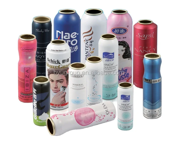 cosmetic used aluminium aerosol cans package