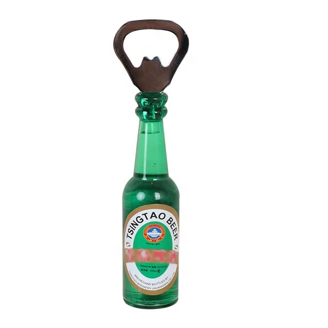 Beer Bottle Shaped Fridge Magnet Bottle Opener Refrigerator Creative Refrigerator Decoration PVC Beer Bottle Opener