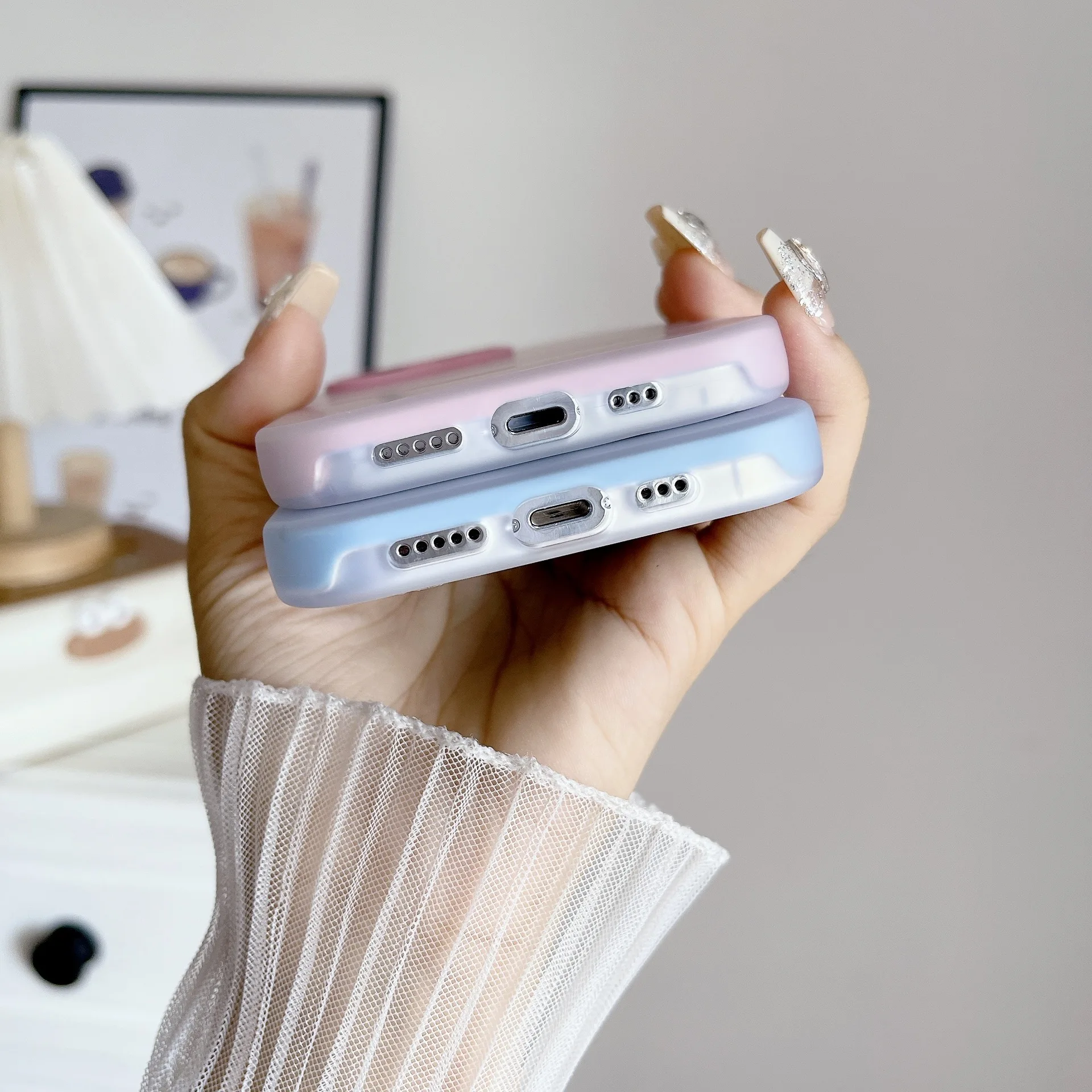 Two-in-one simple solid color for iPhone15pro max for iphone 16 15 14 mobile phone case