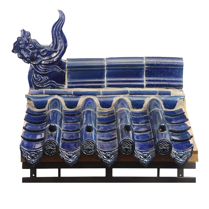 Chinese Blue clay tile roofing glazed for ancient Thai temple building roof