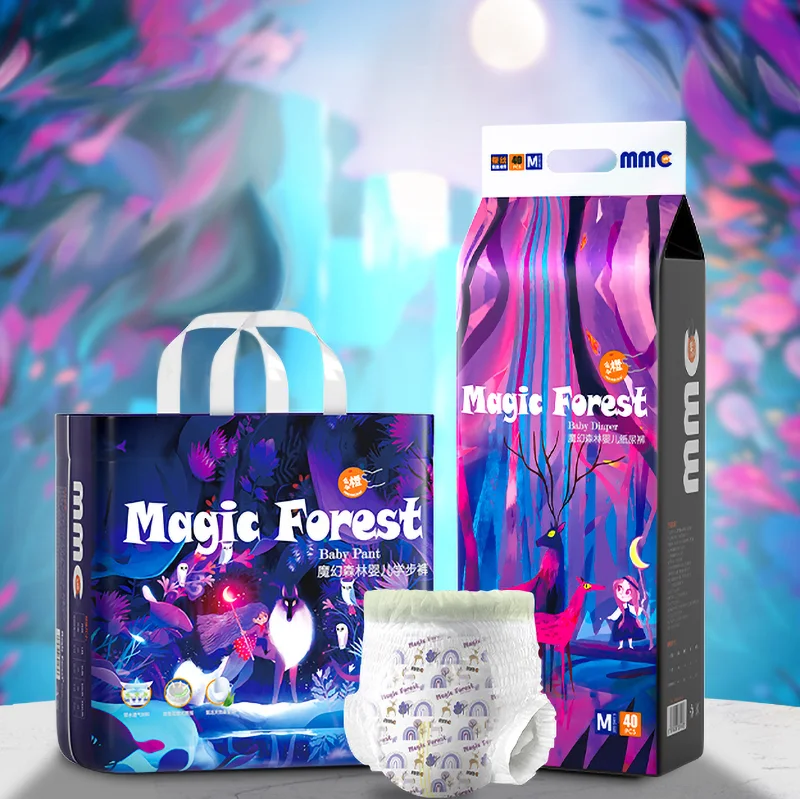 Wholesale Lightweight Baby Diapers Skin Friendly Breathable Diapers for Newborn Night Use Toddler Paper Diapers Pants