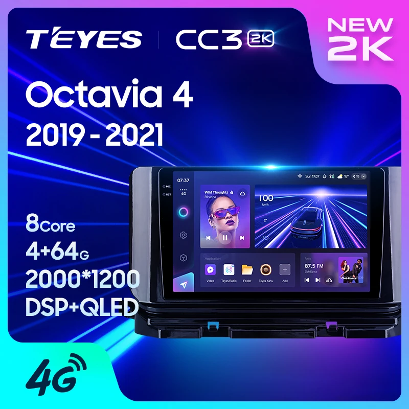TEYES CC3 2K Car DVD Player For Skoda Octavia 4 A8 2019 - 2021 10.2 Inch Car Radio DVD Player With Revere Camera