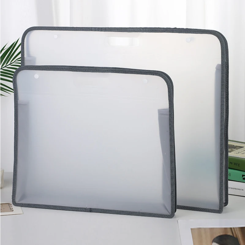 PP Customize Large Capacity Expandable File Folders Clear Document Picture Folder Hand Bag