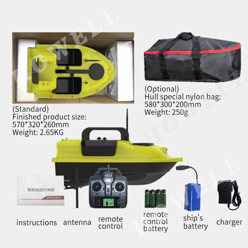 Hot Selling Latest Version 2.4Ghz 500M Automatic Return GPS Fishing Nesting Bait Boat