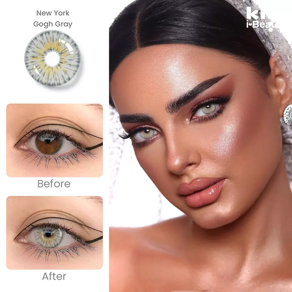Контактные линзы NEW YORK girl 13 цветов самые Натуральные Косметические цветные контактные оптовая продажа
