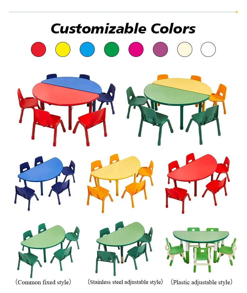 Children Kindergarten Furniture Baby Table Chair Set School Big Kids Study Desk and Chair for Nursery School