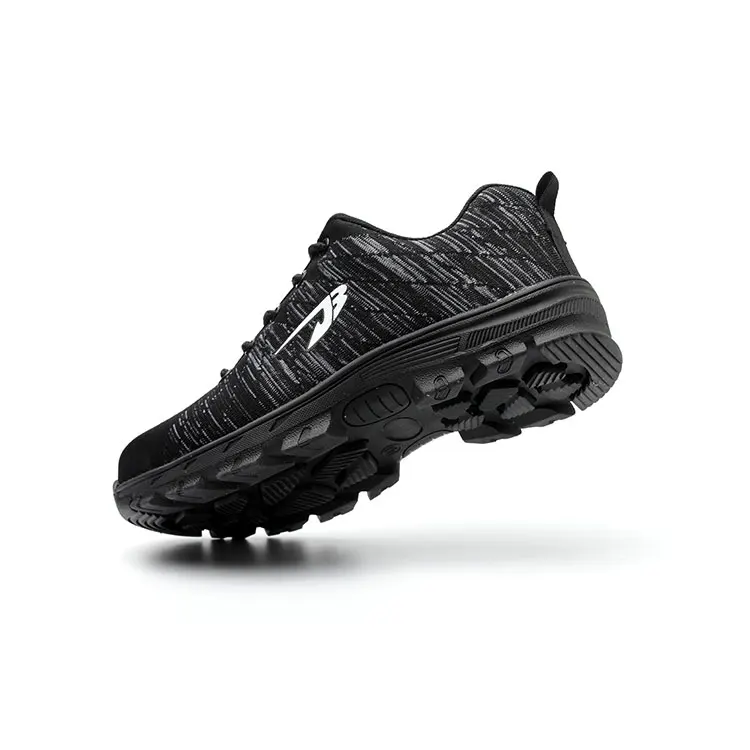 High Quality Trendy Lightweight Low Price Black Steel Safety Shoes