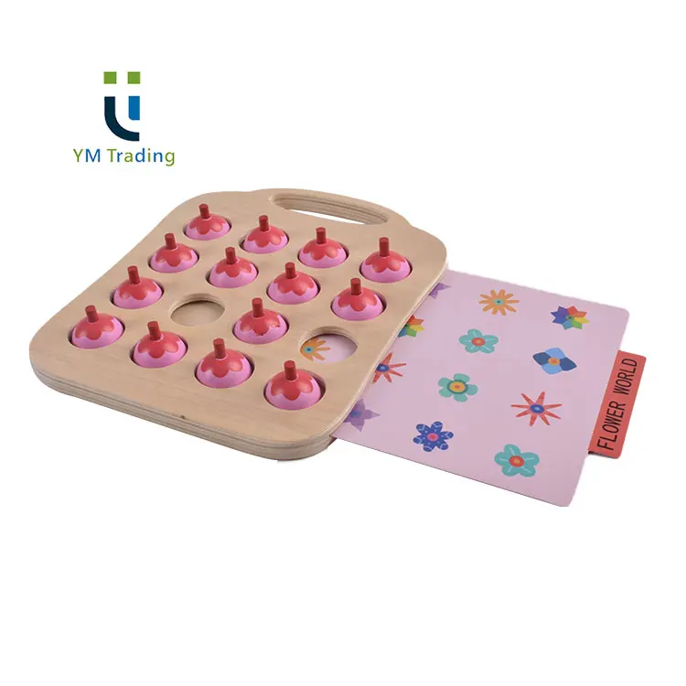 Available stock Board Game Table Top Printing Kids Children Oem Customized Logo Color Feature Eco flower memory game