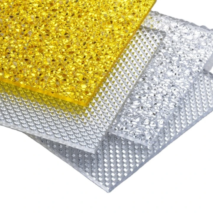 transparent colored solid hollow corrugated polycarbonate sheet for roofing ,bus stand car porch