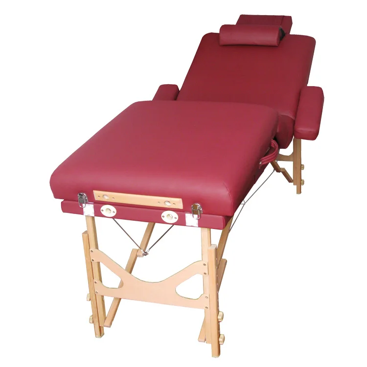 4 section folding solid wood massage table for sale