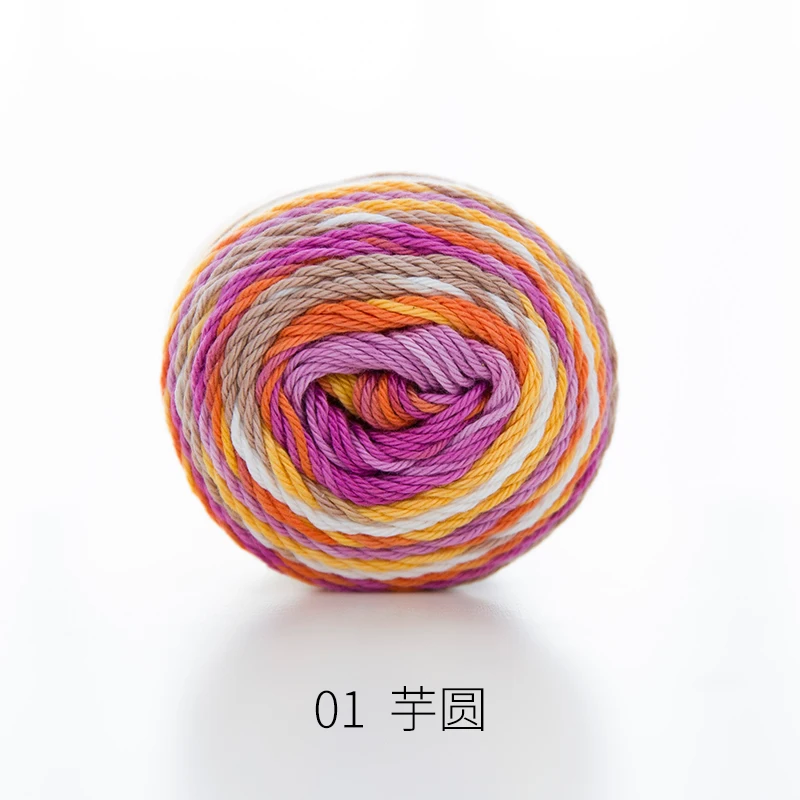 Yarncrafts ручное вязание радужной 100% хлопчатобумажной пряжи для вязания
