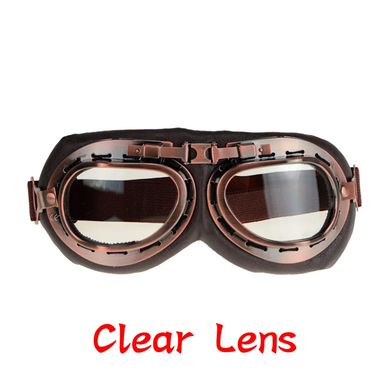 New Universal Vintage Pilot Biker Motorcycle glasses for Helmet Open Face Half Motocross  For  Motorbikes