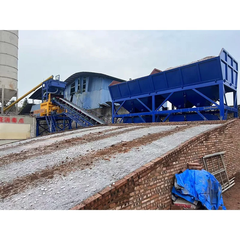 120m3/h concrete mixing plant portable aggregate batching machine hzs120 mobile concrete batching plant