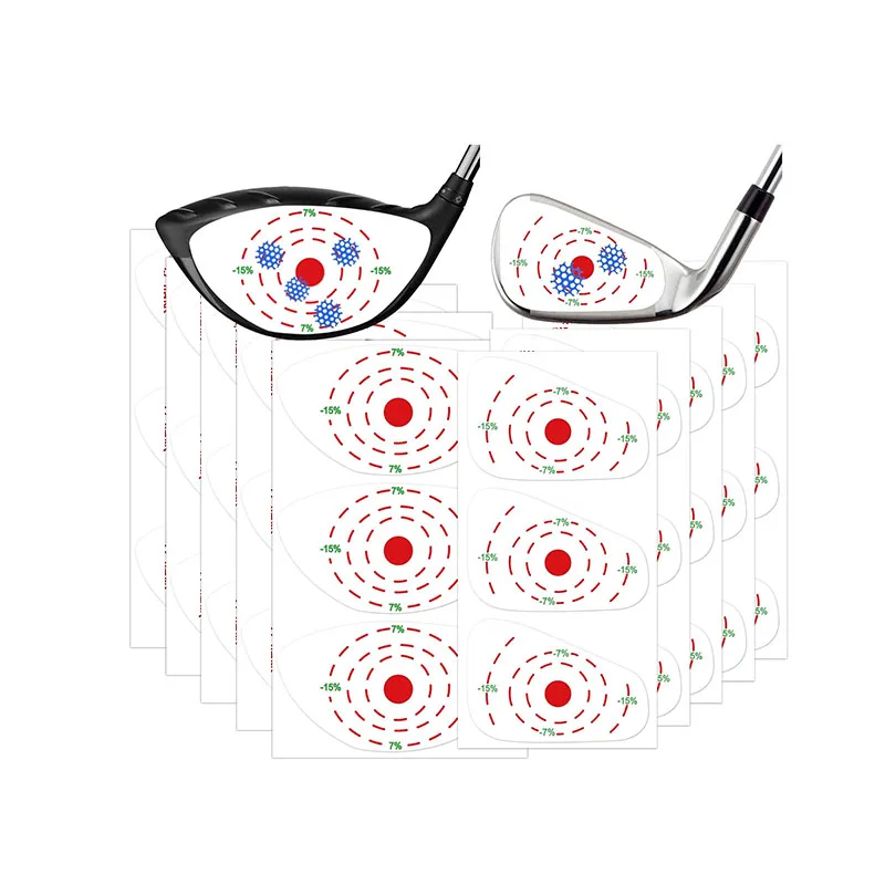 Golf Club Impact Tape Labels Stickers for Driver Woods Irons Putters Ball Hitting Recorder Training Aids for Swing Practice