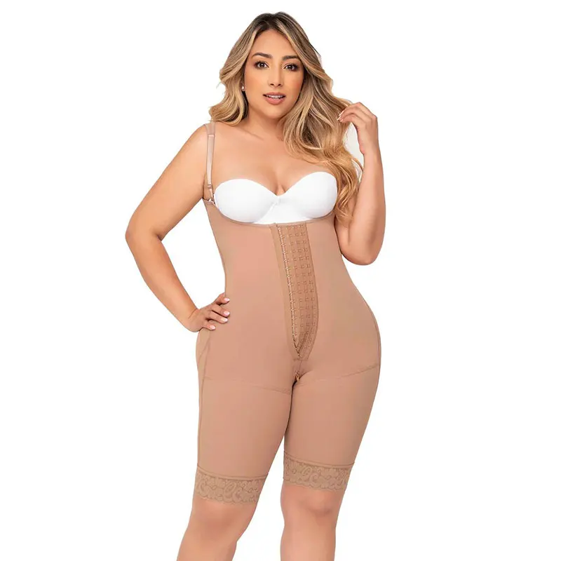 Post Surgical Compression Garments Compression Shapewear Fajas media pierna con caderas anchas y cintura PSP001 Reloj de arena