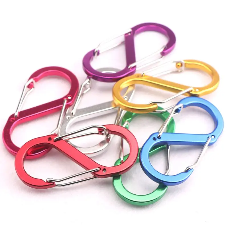 Vendors 8-shaped Snap Hook Mountaineering Safety Hook Spring Buckle Carabiner Aluminum Buckle Metal Climbing Carabiner Hook