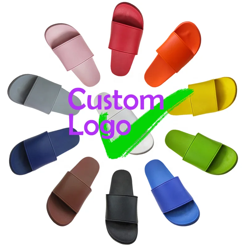 Above Ground Pool Slide Custom Logo Slippers For Women Cite Holographic Slides Bulk Men Flip-Flop Slipper Sliders White Home