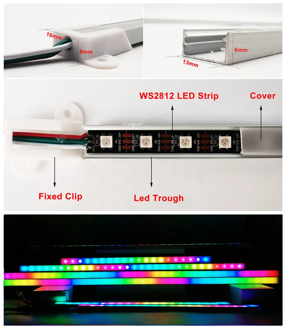 Color Anodized Aluminum Alloy Extrusion Profile Customized Design Aluminium LED Heat Sink