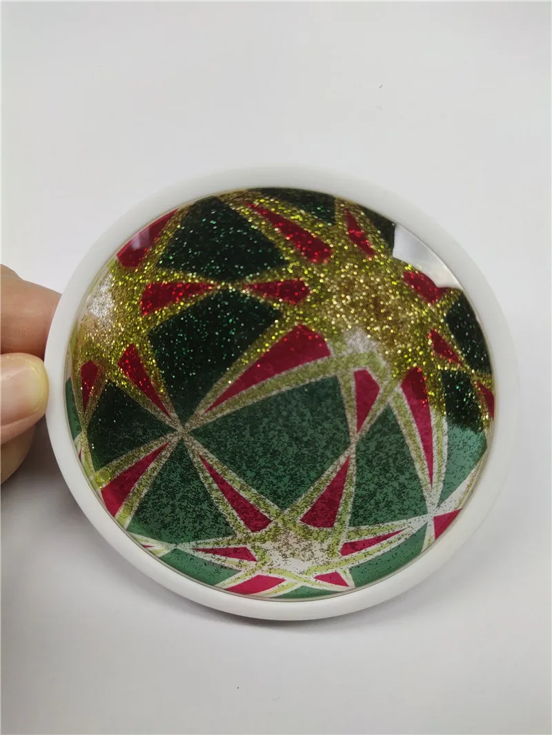 High Quality Acrylic PMMA Silicone Glitter Sparkle Shiny Waterfall Snow Floating Liquid Oil Coaster