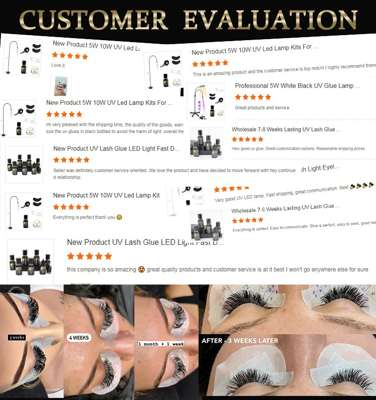 New Product 5W 10W UV Curing Lamp Kits For Lash Extensions Custom Logo Black White UV Lash Glue Lamp Light