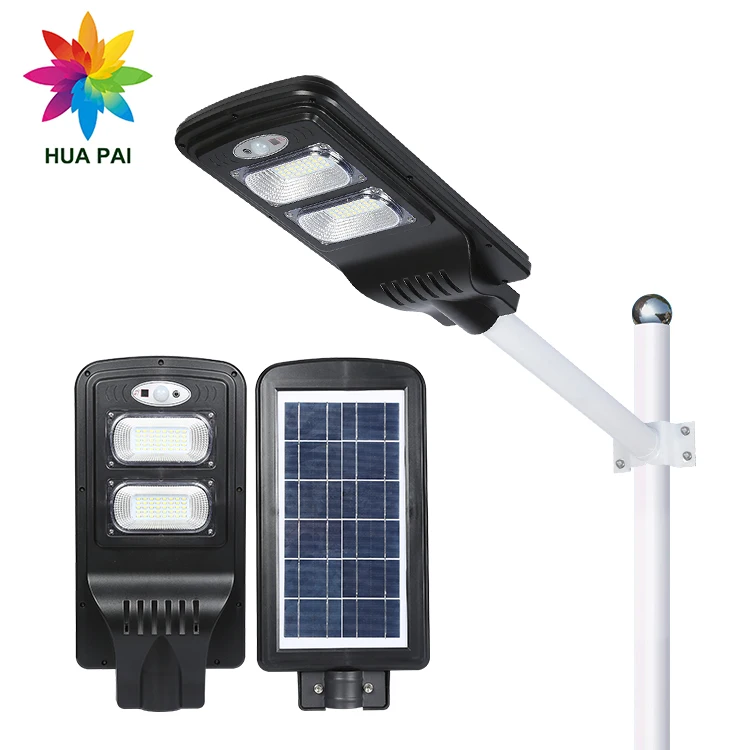 HUAPAI High quality outdoor ABS ip65 waterproof 20w 40w 60w 80w solar led light