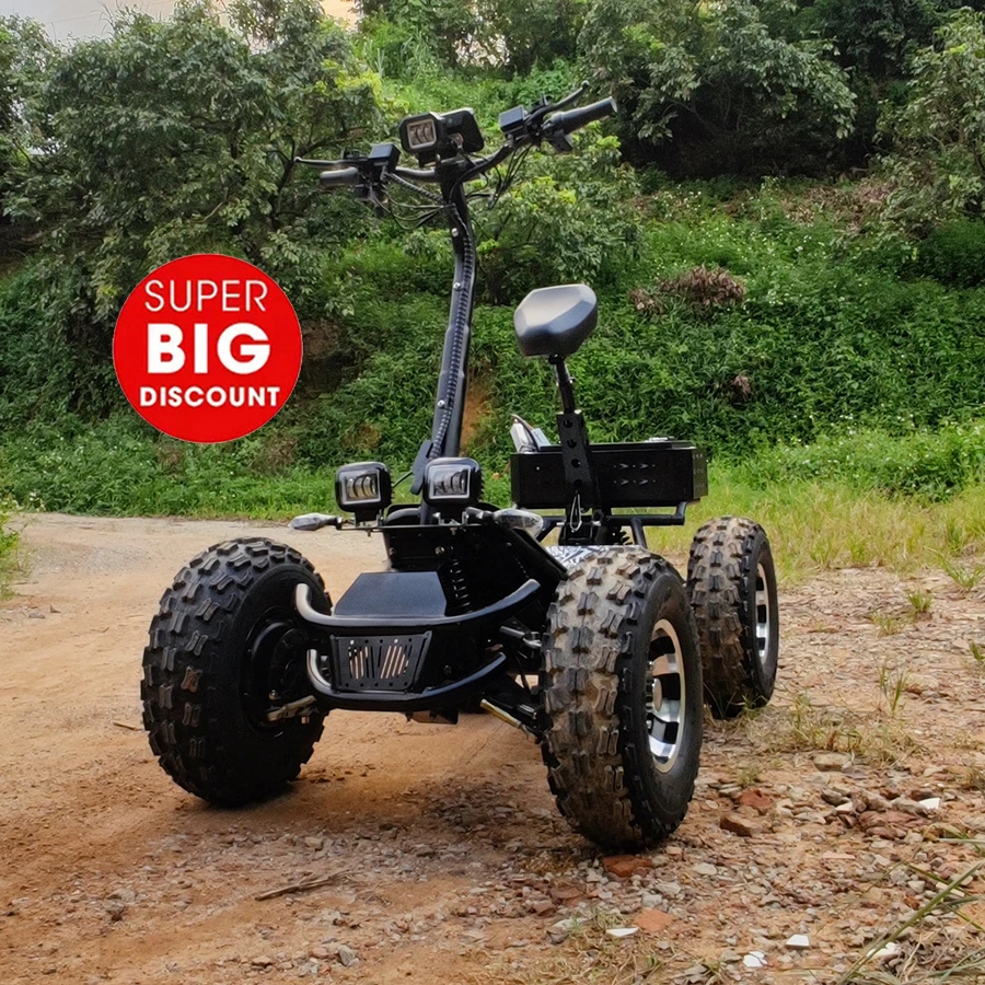 Winter electric scooter 60v ATV 10000w hydraulic suspensions oil brakes 21 inch escooter four-wheel electric all-terrain scooter