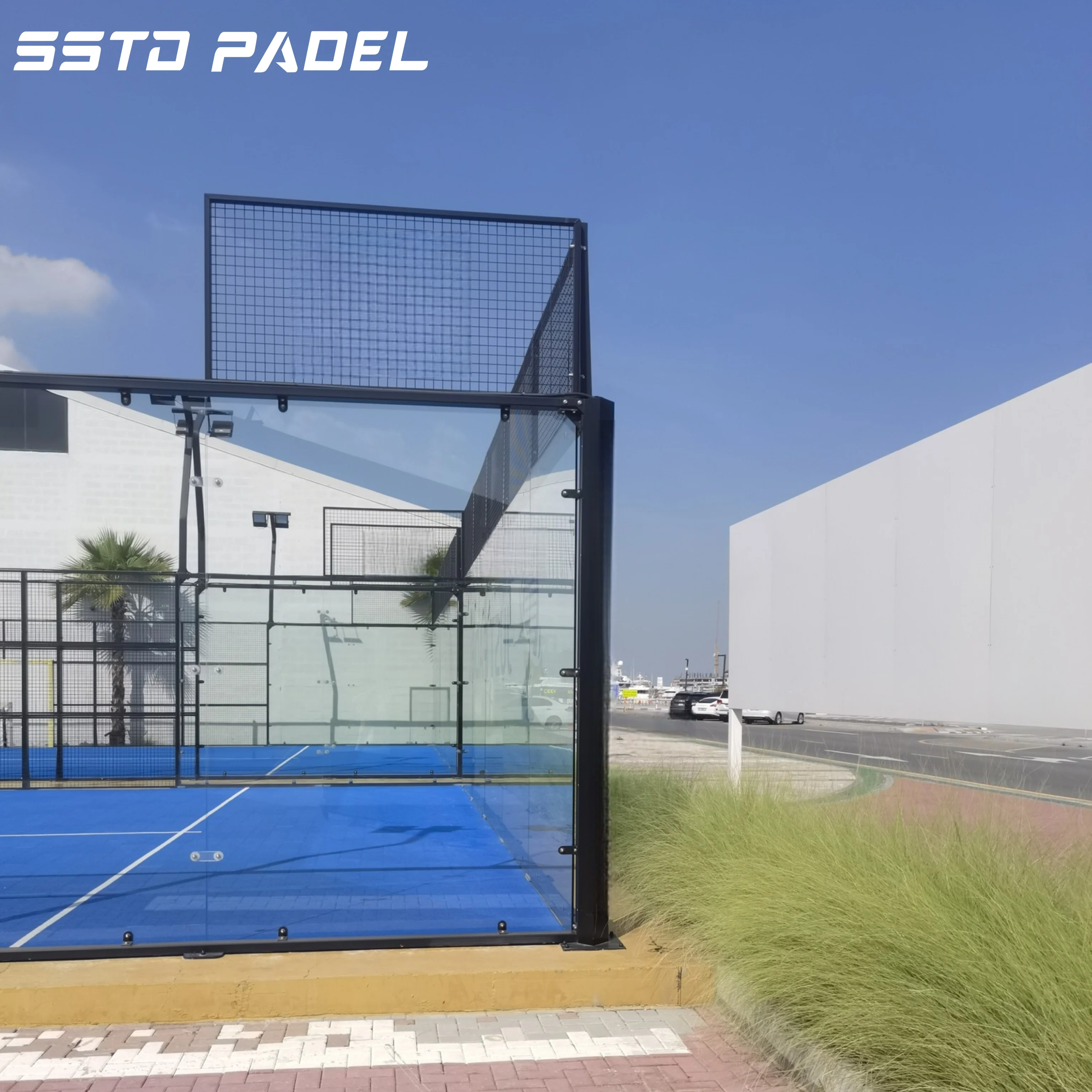 10x20m professional classic padel court good quality outdoor paddle court with artificial padel tennis grass