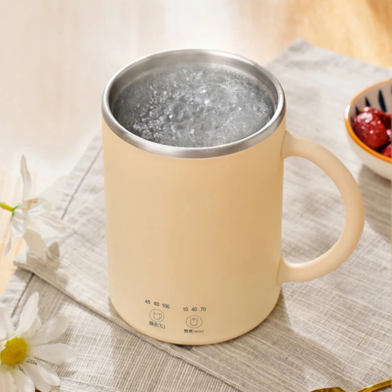 400ml Electric Kettle Health Preserving Pot Boiled Water Tea Pot Multicooker Electric Heating Cup Desktop Stew Cup 220V