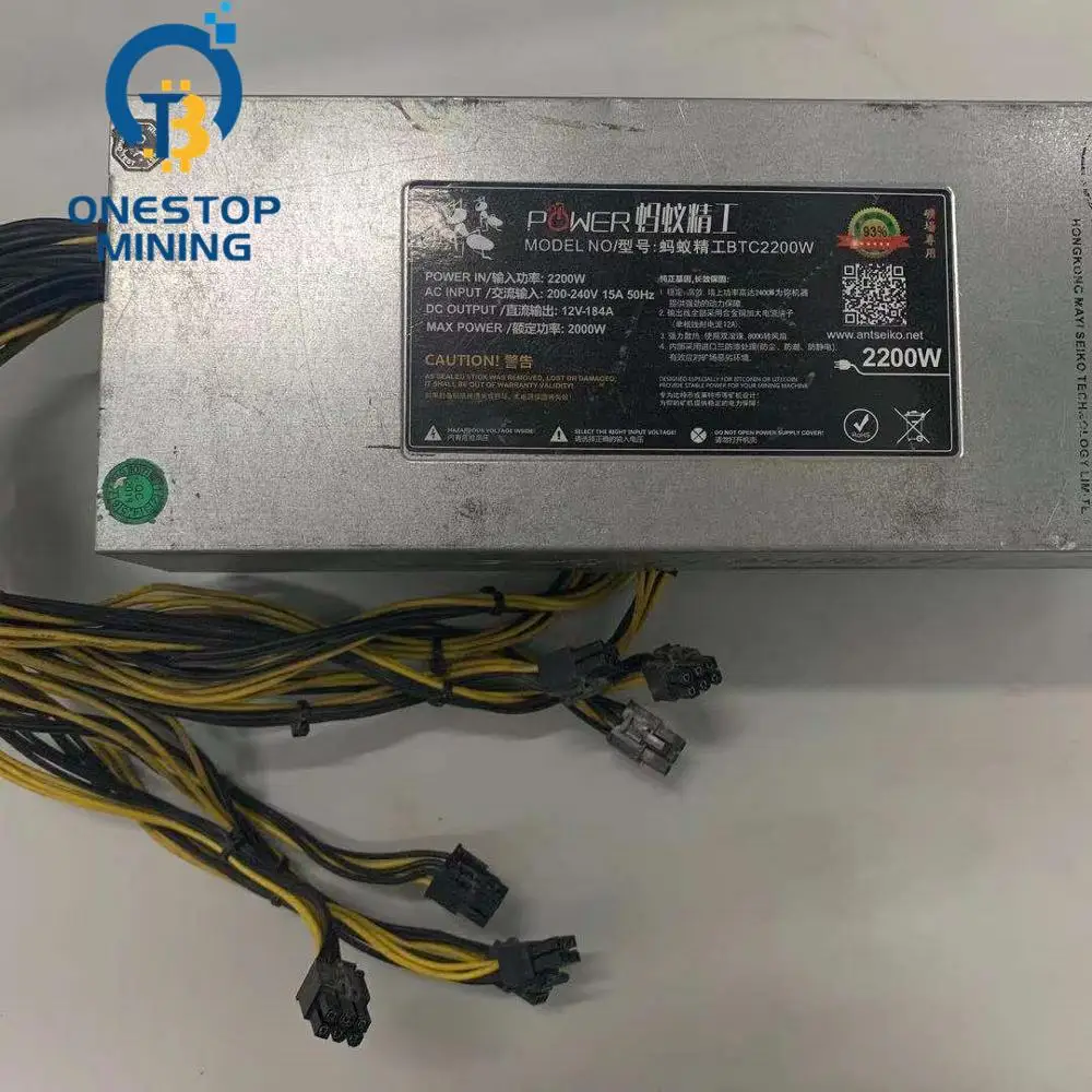 Быстрая доставка, б/у блок питания 2000 Вт, блок питания Antpower