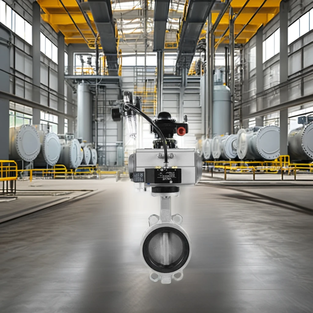 D671X-16P Stainless Steel 304 Quick-Cut Pneumatic Butterfly Valve Gas Media Explosion-Proof Switch General Water Systems