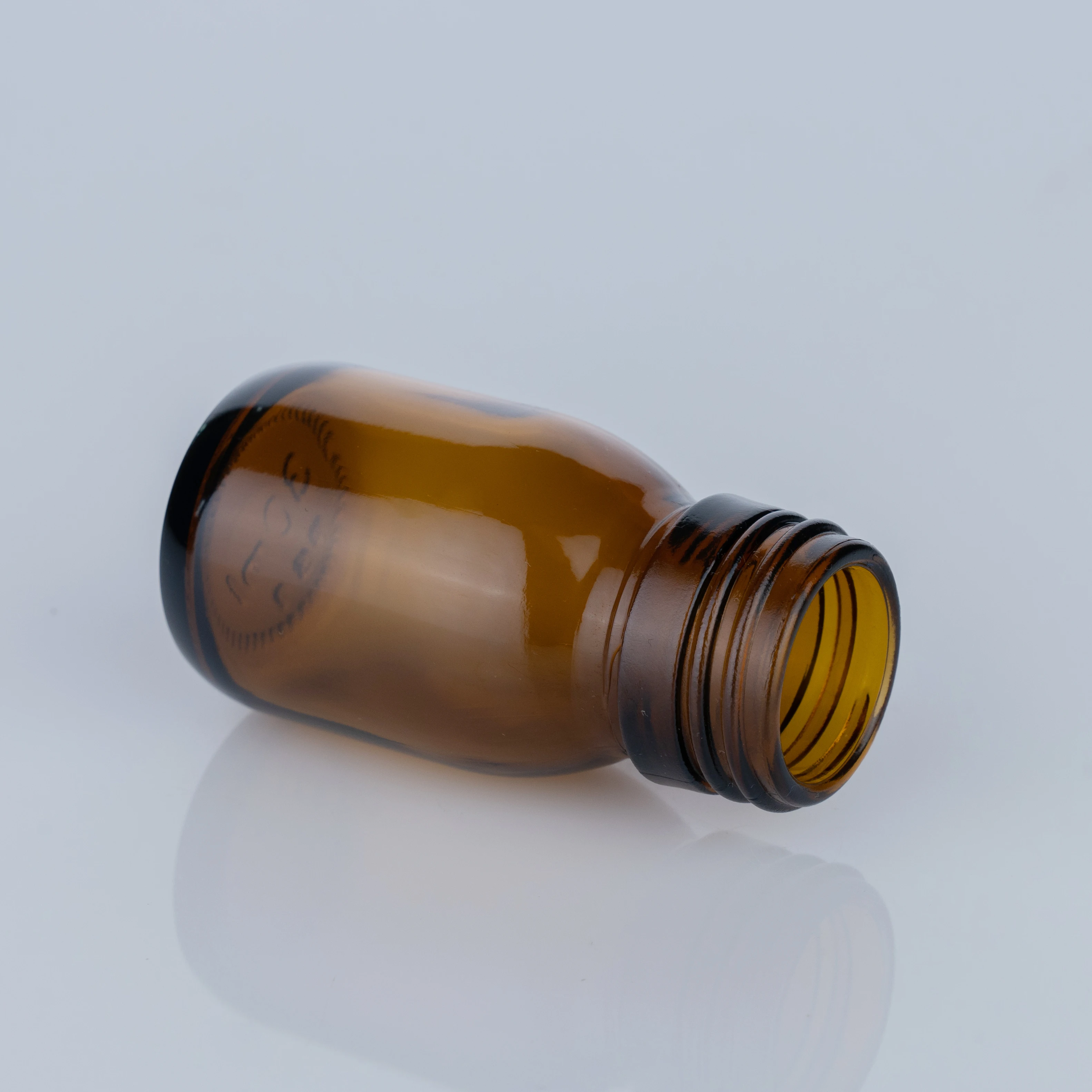 Cheap Hot Sale amber glass bottle 30ml Glass medicine bottle with black screw cap Wholesale manufacture potion glass bottles