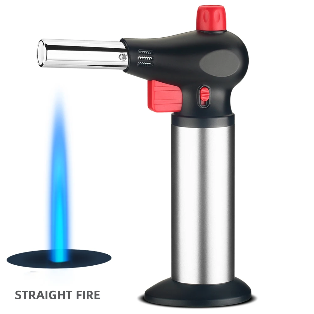 Cigar Blow Torch Gun BBQ Kitchen Smoke Metal Big  Welding Torch Lighter Cigarette Jet Flame Butane Gas Lighter Custom Logo