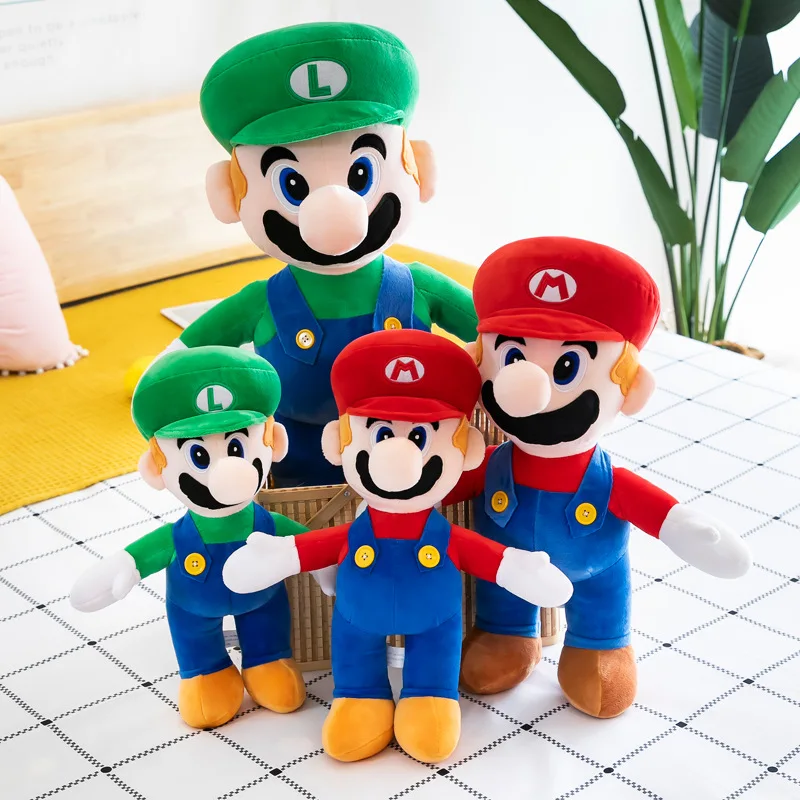 HL 20/40/50/60/70/80CM Super Bros Plush Stuffed Mario Figure Toy Soft Stuffed Animal Dolls Toy SuperS Mario Plush Toy