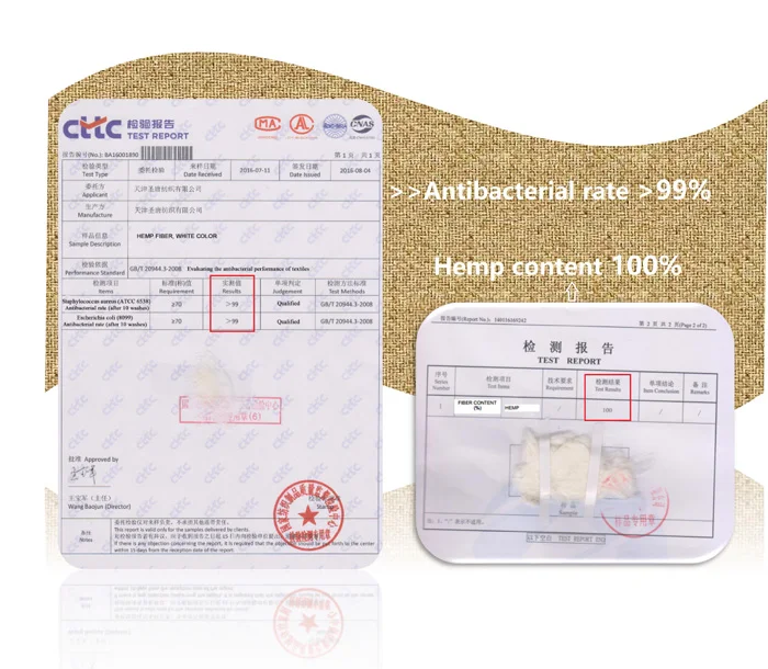 Sustainable 2800nm degummed and bleached hemp natural fiber for spinning