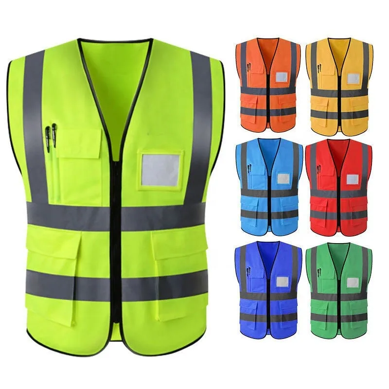 High Visibility Security Uniform Reflective Vest Wholesale Safety Vest Roadway Safety Clothes road workers safety clothing