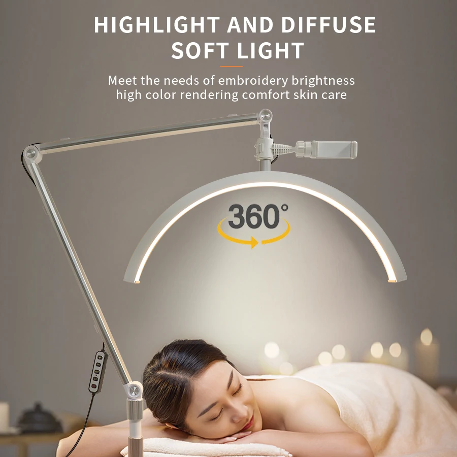 Beauty Light 36W Energy Efficient Lighting, Easy to Operate Half Moon Light Snooker Table Lamp 20-inch Aluminum Alloy LED 90 ABS