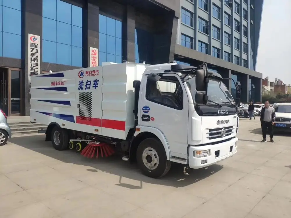 Made in China brand new 4x2 DFAC brand 9 tons high pressure cleaning sweeper truck