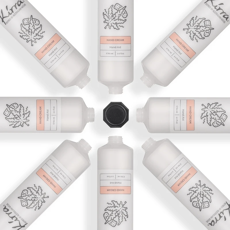 30ml 60ml 100ml Custom Luxury Matt White Hand Cream Aluminium  Cosmetics Tube Packaging