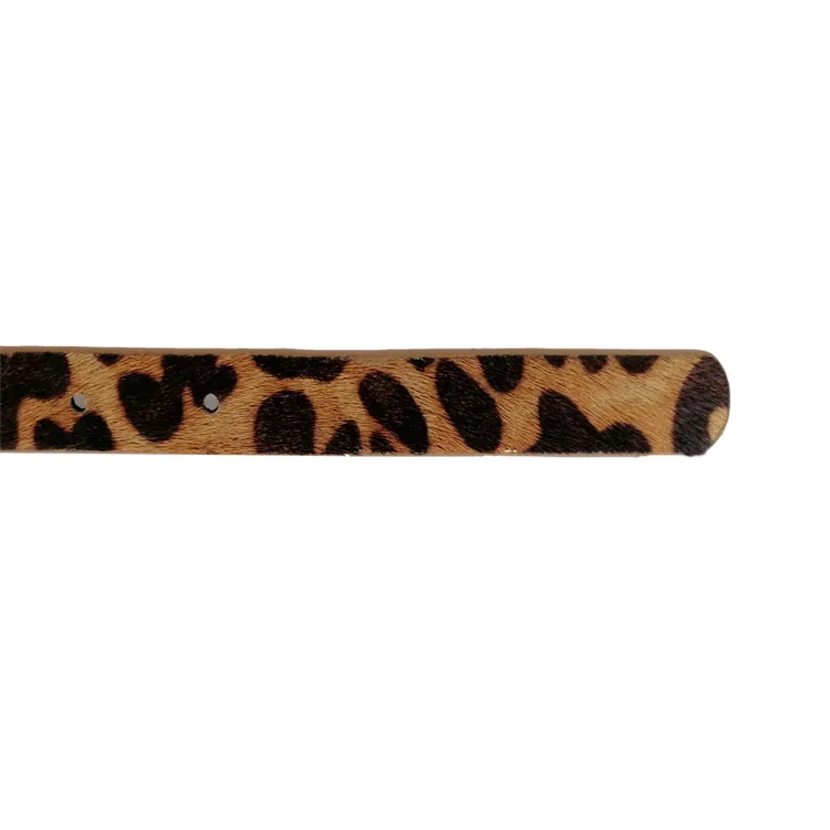  Factory Wholesale Fashion Customized Leopard Slender PU Belt for