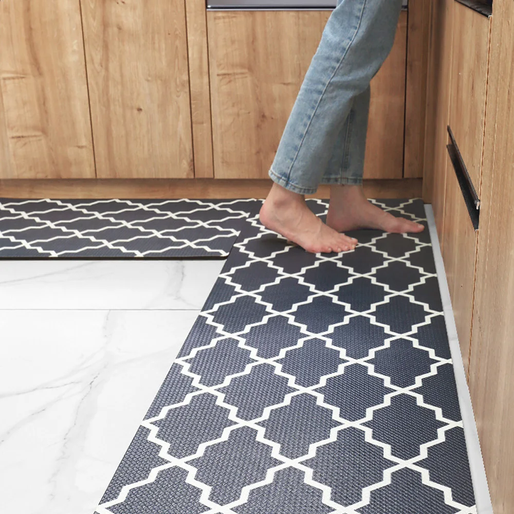 Waterproof Anti-Fatigue Kitchen Mats Heavy Duty PVC Ergonomic Comfort Foam Rug for Kitchen