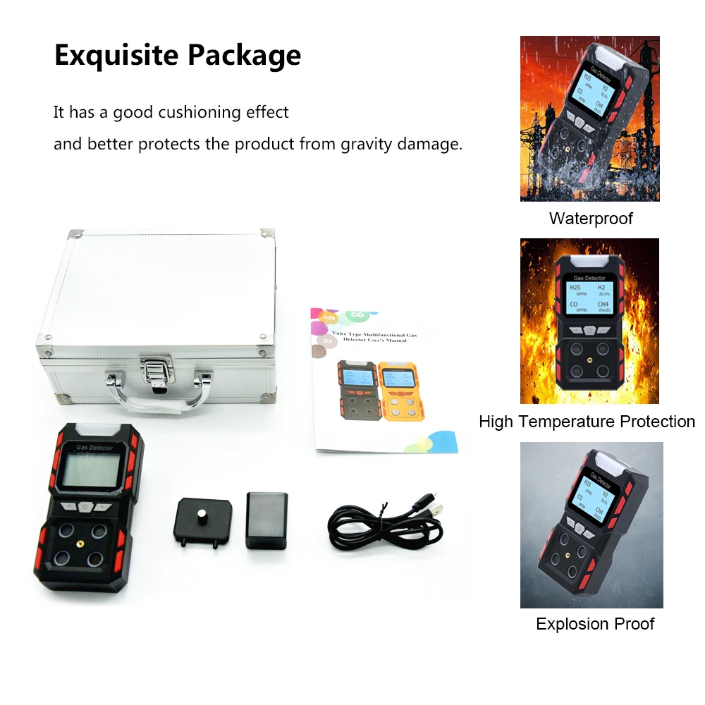 Factory Wholesale Portable Multi Gas Analyzer Combustion Flue Gas Leak Detector
