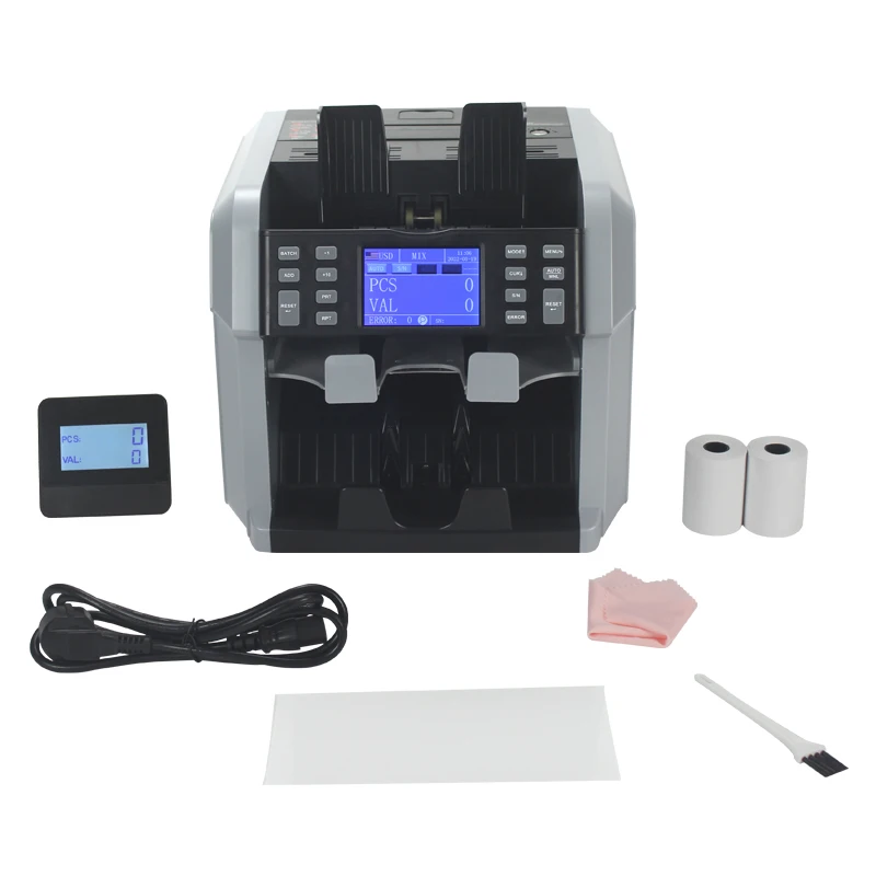 XD-2700 Top Loading CIS Money Counting Machine Bill Detector Mix Value Counter Cash Counting Machine