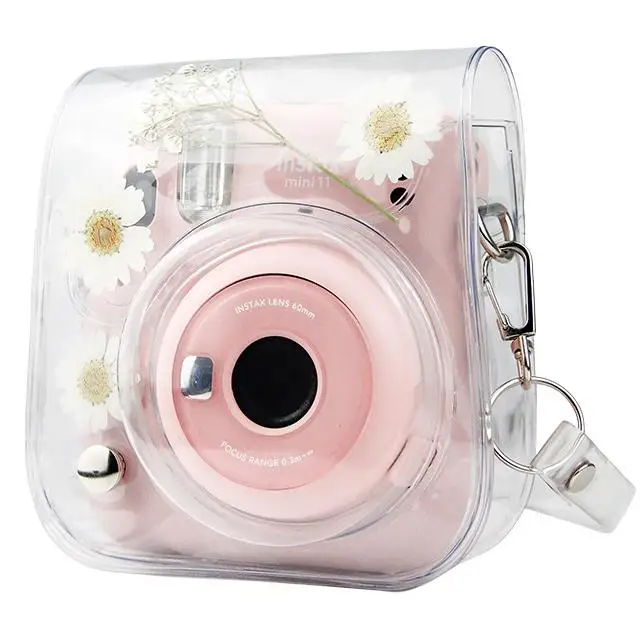 Transparent Daisy Camera Bag PVC Mini11 Protective Sleeve Camera Storage Bag for Instax mini11/9/8