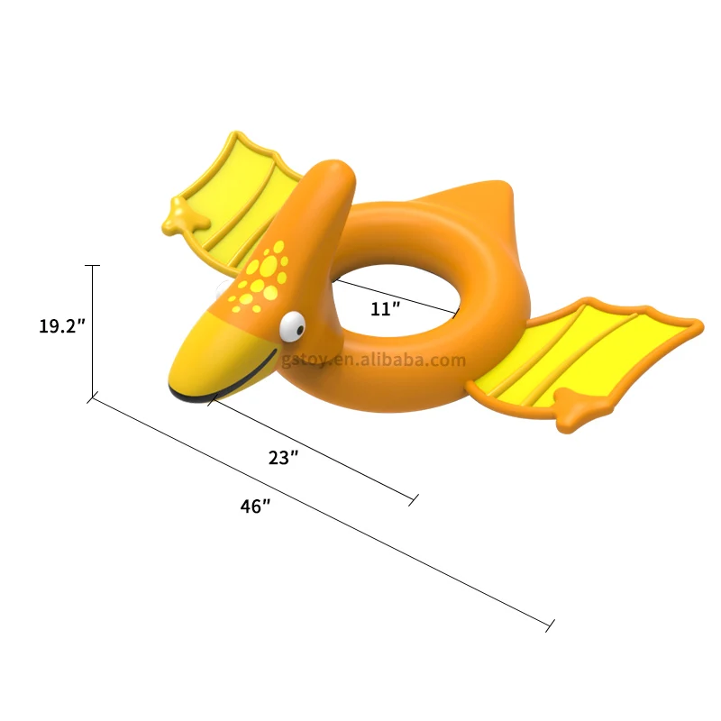 New Summer Outdoor Pterosaur Inflatable Pool Floats Children Safety Water Tube Swimming Toys Kids Dinosaur Swim Ring