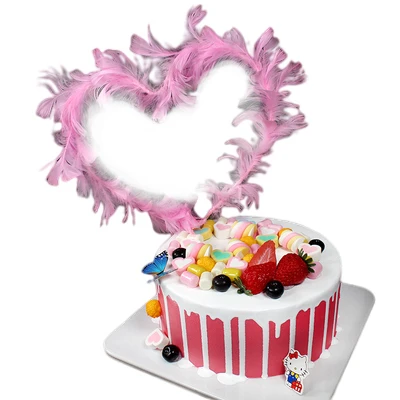 Supply Ins Style Variety Feather Wings Plug-in Birthday Baking Dessert Dress Up Cake Topper Wedding Decorations